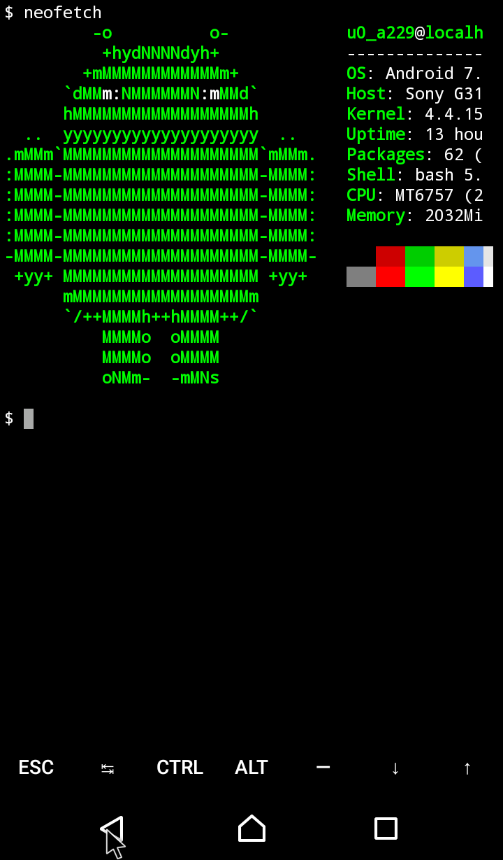 termux neofetch